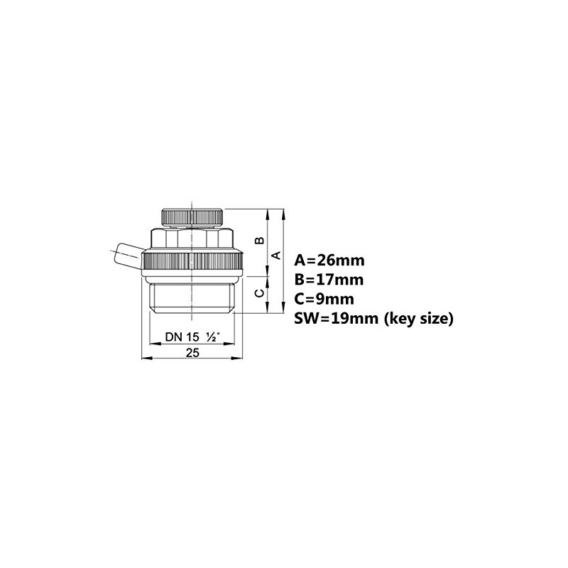 1/2" BSP Automatic Air Vent Auto Cut-Off Self Bleeding Radiator