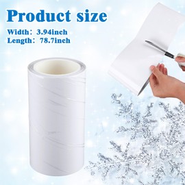 Hollowfly TPU Ice Rink Liner Patch Repair Kit 3.9 x 79 Inches Waterproof Pool Tape White Adhesive Patch Tape for Repairing Ice Rink Liner Bounce House Tent Canopy Swimming Ring Hockey Skating Supplies