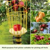 INFLATION Fruit Picker Tool,Apple Picker Pole with Basket,8 FT Adjustable