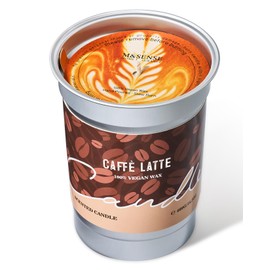 M&SENSE Coffee Latte Scented Soy Candle - Vegan, Heavy Scented, Natural Aromatherapy Candles for Stress Relief, 16.4oz 99-Hour Burn Time, Housewarming Gift for Women & Men