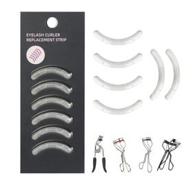 Soft Silicone Rubber Eyelash Curler Refills Compatible with Shiseido, Tweezerman, Revlon,Shu Uemura,Surratt,e.l.f Eyelash Curler for Travel Portable Carry,6PCS,Transparent