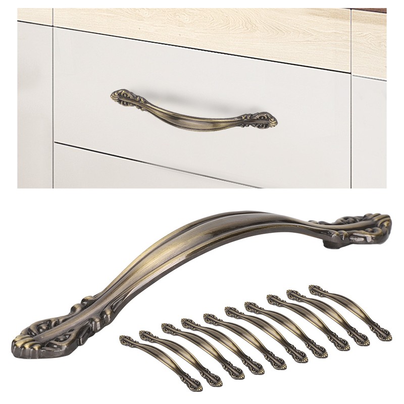 10 Sets Bronze Tone Handle Pull Cabinet Hardware for Dresser
