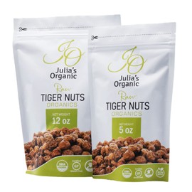 Julia's Organic Tiger Nuts Snacks, Raw Tigernuts, Low Calorie, Paleo Perfect, Gluten Free Snack, Non-GMO, Prebiotic Rich Fiber, Great Taste - 17oz