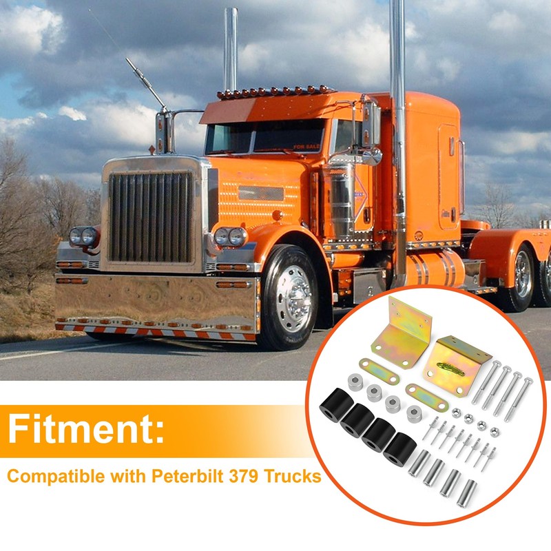 For Peterbilt 379 Lower Roller Bracket Kit Bundle with Rollers