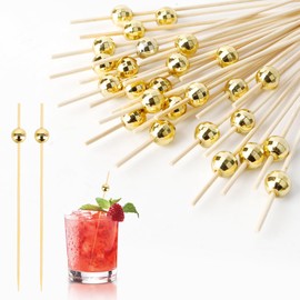 Fancy Toothpicks For Appetizer Skeweras 4.7 Inch Gold Toothpicks For Appetizers Disco Decor Cocktail Toothpicks Skewers For Appetizers Christmas Cocktail Picks Decorative Toothpicks For Appetizers