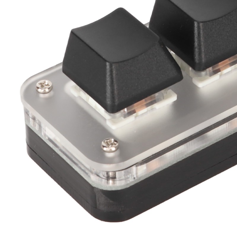 USB Mini 4 Key Keypad with Knob Blue Switch RGB