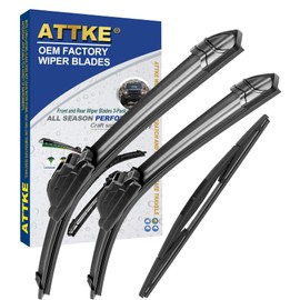 ATTKE 3 Wipers for Honda Pilot 2003-2008 Replacement (24″ + 21″ + 14″ Front Wiper Blades + Rear Wiper Blades)