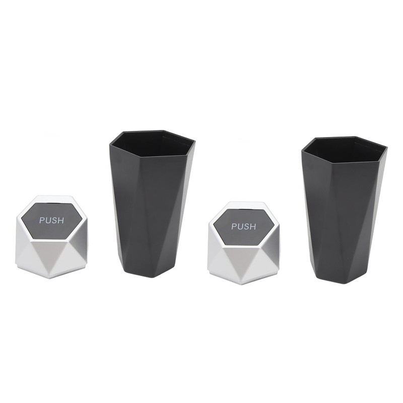 2Pcs Car Trash Can with Lid Waterproof Decorative Automotive Portable