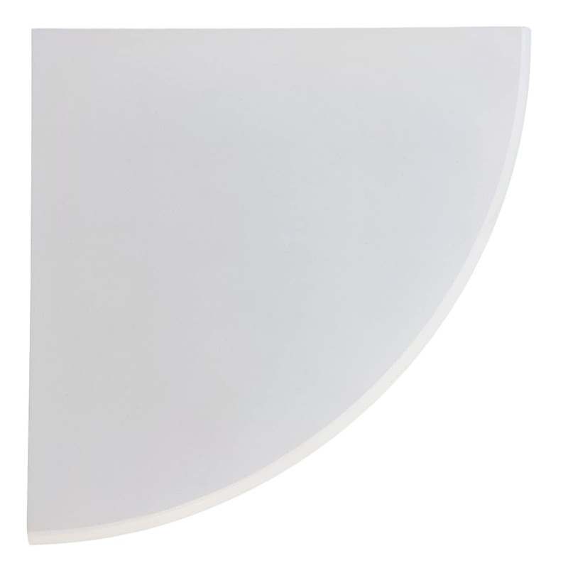 White Marble Corner Shower Shelf for Bathroom, 9'' x 9''