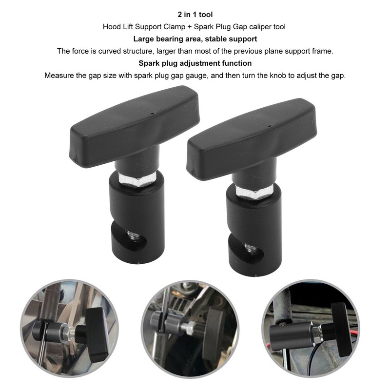 2pcs Lift Support Clamp Hood Strut Clamp and Spark Plug