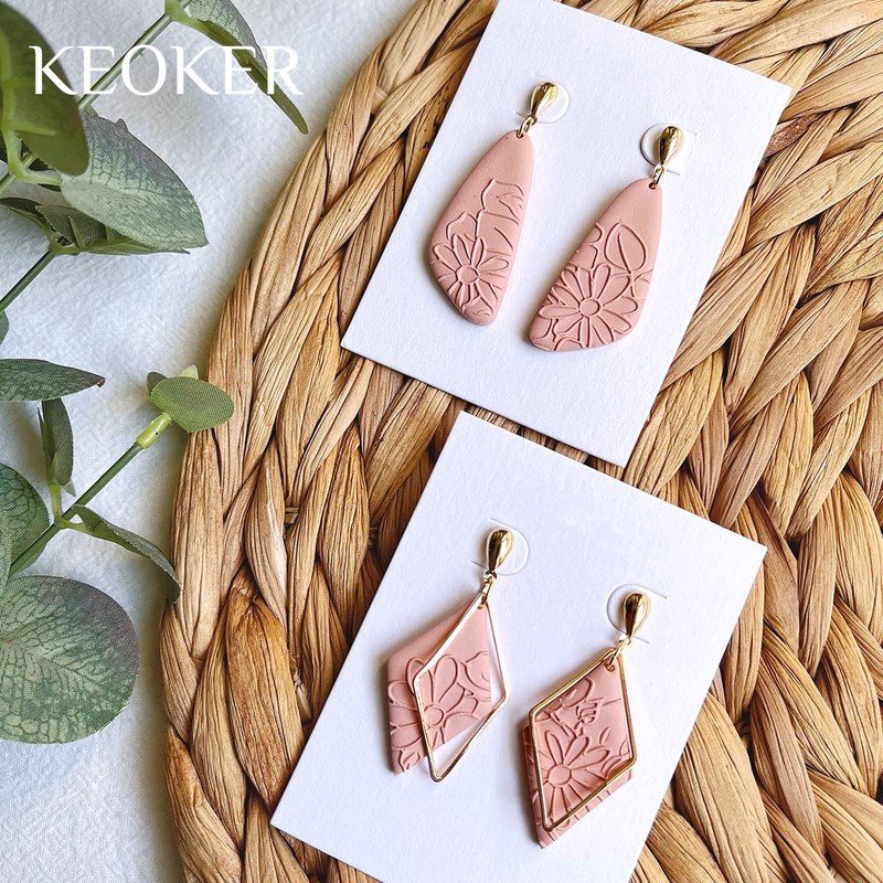 Keoker Polymer Clay Texture Sheets, Clay Texture Mat for Making