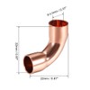 sourcing map 7.94mm ID 90 Degree Copper Elbow Short-Turn Copper