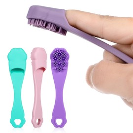 Qianyu Silicone Dog Pet Finger Toothbrush 4 Pack Dog Tooth Brushing Kit Cat Toothbrush Safe Non-Toxic Dog Finger Toothbrush Easily Removes Teeth Odorless Dog Toothbrush for Dogs Cats Dental Care