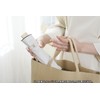 Nakatani Natural Basic Folding Umbrella, UV Fleur, Beige, Hand Open,