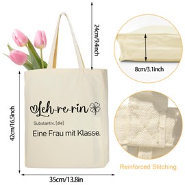 Ysound Teacher Gift, Cotton Bag Teacher, Leaving Gift Teacher, Fabric Bag 35 x 42 x 8 cm, Thank You Gifts for Teacher, Gift Idea Farewell