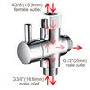 Tecmolog DSF007D 3-Way Valve Brass Diverter Valve 3/8 Inch 12/17
