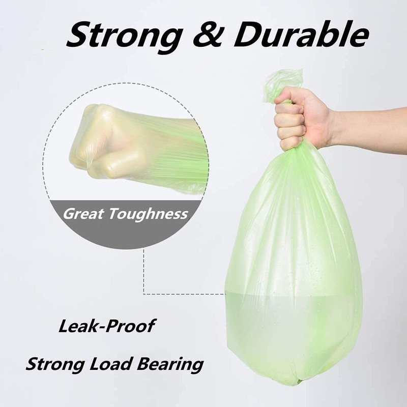 RTBQJ-AT 100% Biodegradable Bin Liners, 60L 30 Bags Biodegradable Food