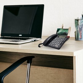 Select Sound | Teléfono Alámbrico con Numeros Grandes e identificador de Llamadas con función de Manos Libres para Casa U Oficina