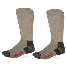 Wrangler Mens Cotton Non Binding Mid Calf Boot Socks 2 Pair Pack
