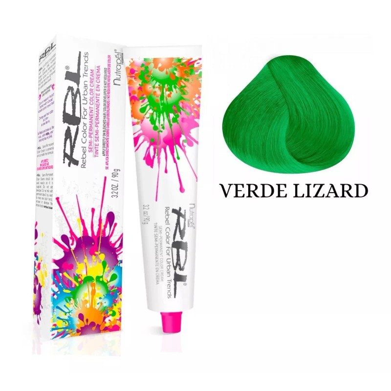 Nutrapel Rbl Tinte Profesional Semipermanente Fantasía Gama Verde 90g