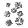 Q-Workshop Dwarven White & Black RPG Ornamented Dice Set 7