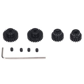 ANKROYU RC Pinion Gear Set Steel Motor Gears for Tamiya 01 02 TB02 TA05 RC Cars 18T 19T 23T 24T Black Durable Low Noise Smooth Operation