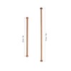 Pack of 4 Hanging Rods, Sandalwood Round Clothes Rail, Wooden
