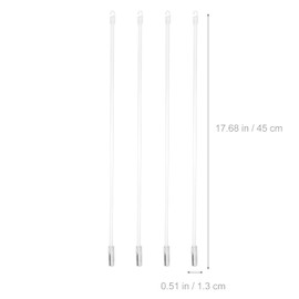 Angoily 8pcs Vertical Blind Wand Plastic Blind Opener Long Window Blind Stick Blind Rod Replacement with Hook 17inch