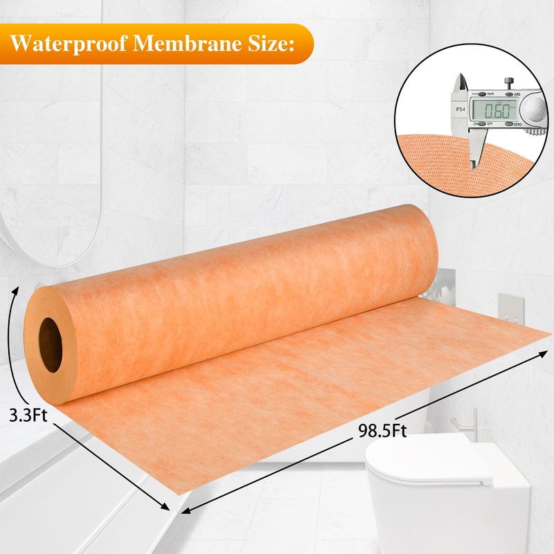 Waterproof Membrane Band for Shower, Tile Waterproofing Membrane Underlayment for