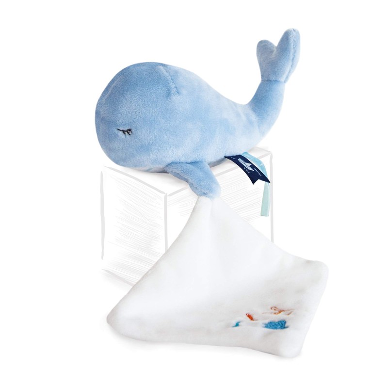 Doudou et Compagnie Plush Whale with Cuddly Toy - 15cm