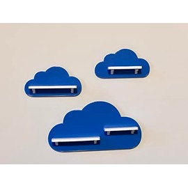 PsGreen Set of 3 Clouds Suitable / Compatible with Toniebox Tonie Figures (Blue)
