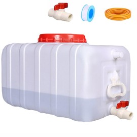 JINSADU Portable Water Tank Water Storage Tank for Camping with Spigot Hose Plastic Water Container Water Storage Container for Emergency Water Storage Hiking Outdoor(Size:29gallon / 110L)