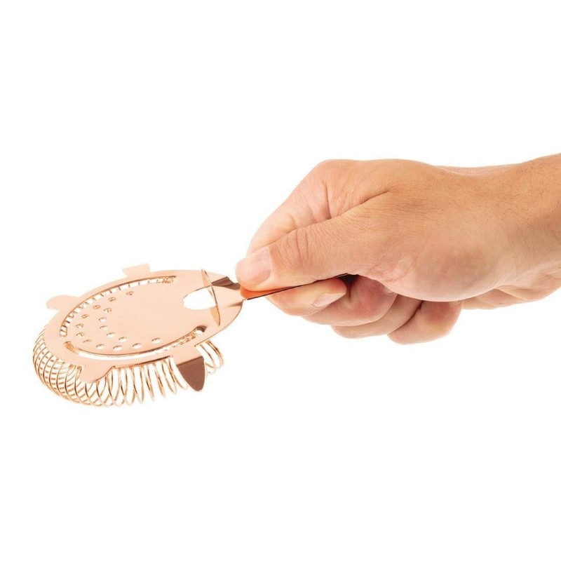Olympia Copper Barware Bar Tea Drinks 4-Pronged Strainer Sieve Filter