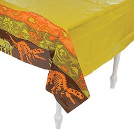 Dino Dig Plastic Tablecloth - Dinosaur Birthday Party Supplies - 1 Piece