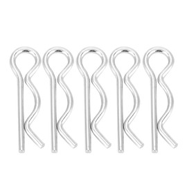 R Clips R Cotter Pin Retaining R Pin, R Clip Pin Fastening Clip Bright Zinc Plated R Clips Spring Retaining Wire Hair Pins R Type Flexible Overhead Port 4 Sizes 1.6/1.8/2/2.5mm