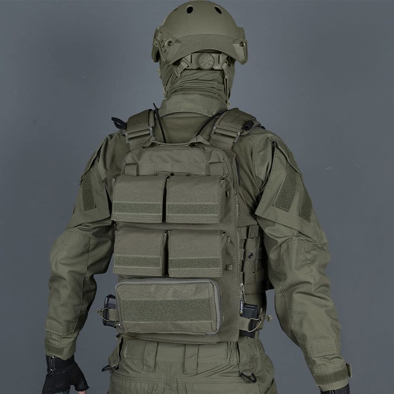 IDOGEAR Tactical Pouches Zip-on Panel Pouch Military Vest Accessory Bag