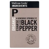 Cooks' Ingredients Organic Coarse Ground Black Pepper Waitrose 46g