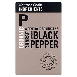 Cooks' Ingredients Organic Coarse Ground Black Pepper Waitrose 46g
