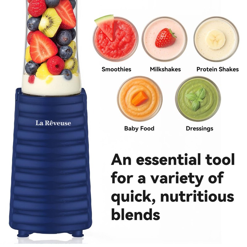 La Reveuse Smoothies Blender Personal Size 300 Watts with 18