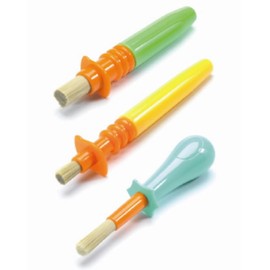 Djeco Small Colours 3 Brushes (39007), Multicoloured (1)