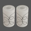 Anmire 2 Pack Modern Line Style Glass Shade, Cylinder Light