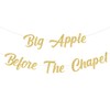 Big Apple Before The Chapel Bachelorette Banner Decoration, Gold Glitter