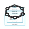 eMagTech 2mm Hub Brake Disc Spacer with Screws Aluminium Alloy