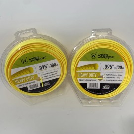 Weed Warrior 2 Pack - Weed Warrior Heavy Duty Crimped Trimmer Line .095" x 100' LENGTH, New