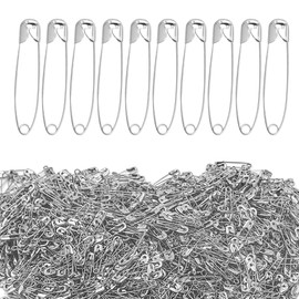 Safety Pins in 100 packs,Sliver Safety Pins for Clothes,35mm Nickel Plated Safety Pin,Small Safety Pins for DIY Crafts,Sewing