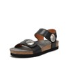 Taos Women's Luckie Black Leather Sandal 7-7.5 M US
