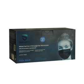 parsafety 50 Pezzi Mascherine Chirurgiche per Uso Medico, Certificate CE Tipo IIR La Normativa europea EN 14683, Mascherina 3 Strati con Elastici, Maschera Protettiva Viso Mascherina