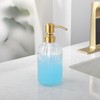 Mekoly Gold Glass Soap Dispenser with Rust Proof Metal Pump,