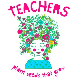 CafePress Back To School Teacher Garden Lover T Shirt 8.5" x 4.5" Zipper Cosmetic Pouch