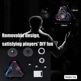 Fidget Toys Fox Fidget Spinner,Luminous Metal Spinners Toys for Adults, Focus Finger Spinning Toy Relieving Stress Boredom ADHD Autism (Black)